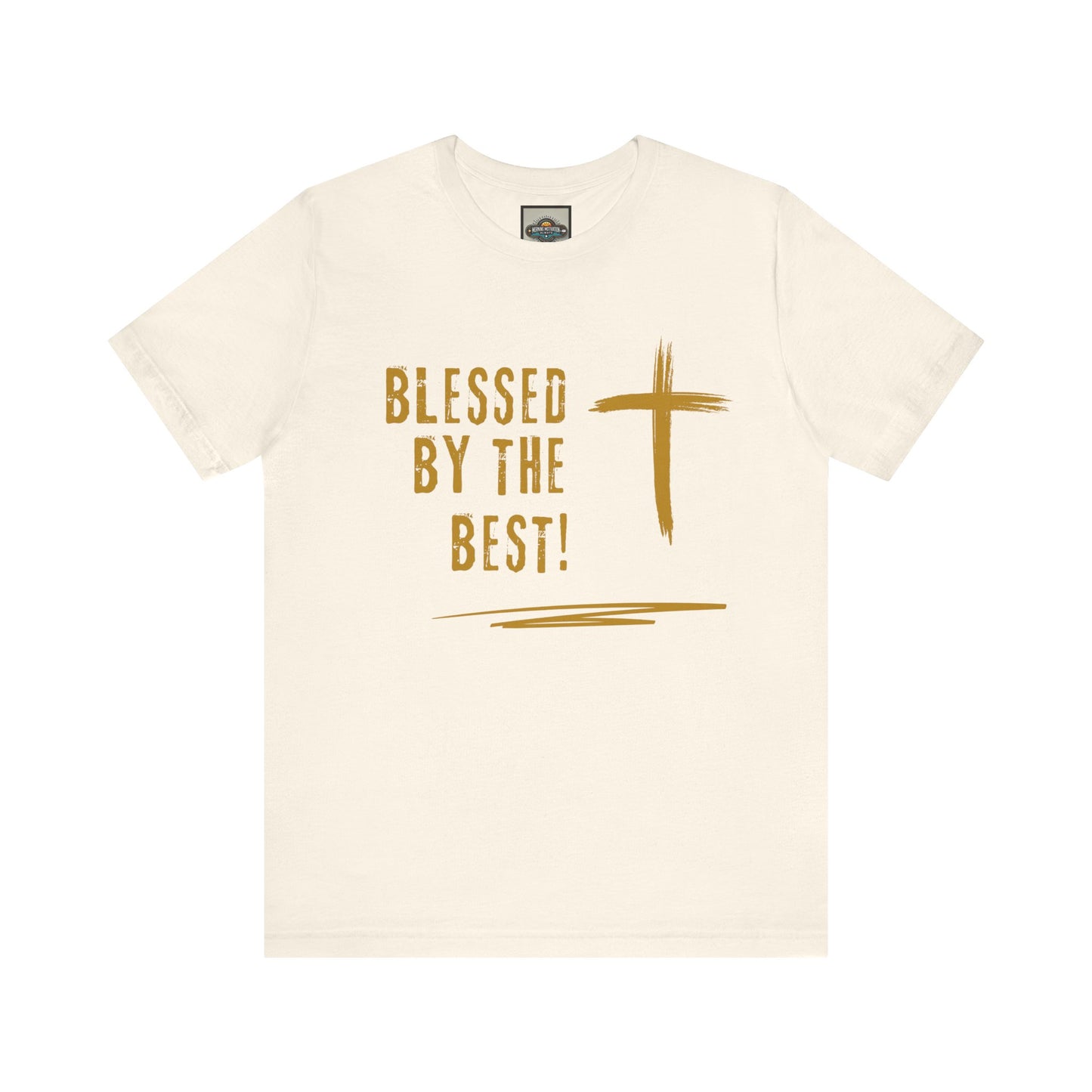 Short Sleeve Tee Blessed By The Best Soft Cream T-Shirt